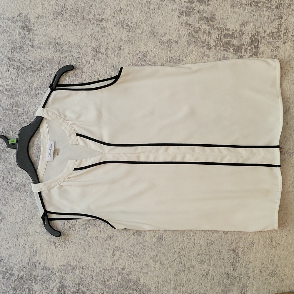 Calvin Klein White Sleeveless work top